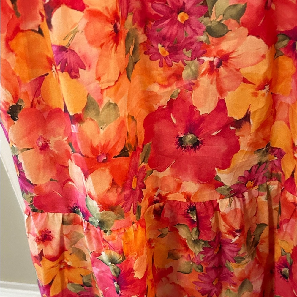 Skies Are Blue Vibrant Floral Midi Dress - Picture 4 of 7